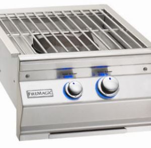 Aurora Built-In Power Burner with Porcelain Cast Iron Cooking Grid
