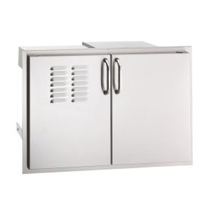 Select Double Doors with Trash Tray and Dual Drawers with Louvers for LP Tank (21 x 30½)