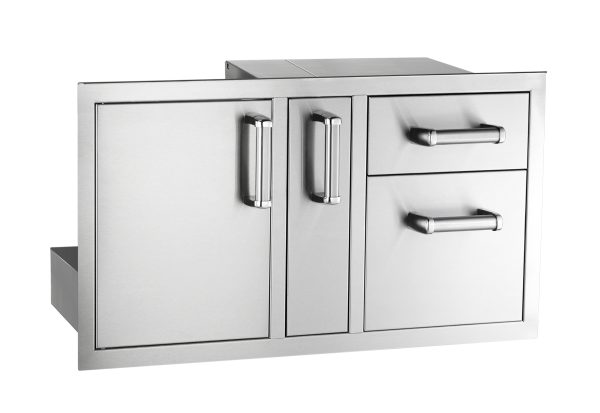 Premium Access Door with Platter Storage and Double Drawer (18½ x 36½)