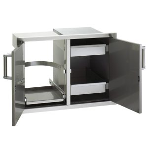 Premium Double Access Doors with Trash Tray and Dual Drawers (21 x 30½)